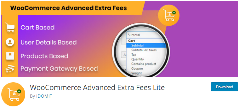 Plugin 4 - WooCommerce Advanced Extra Fees Lite - One of the Top 14 WooCommerce Extra Fees Plugins