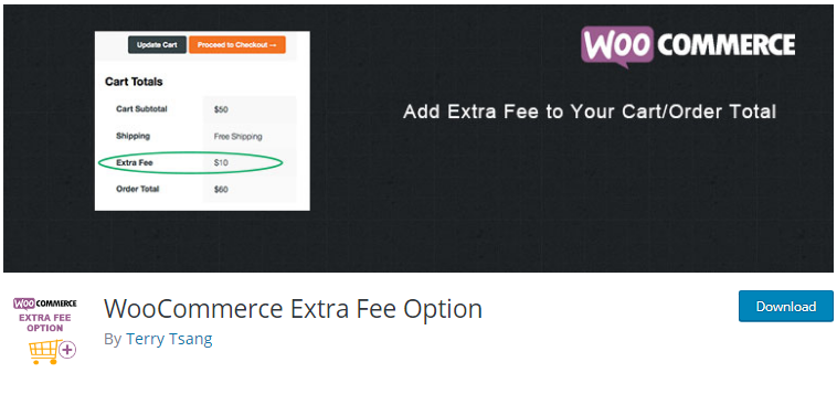Plugin 8 - WooCommerce Extra Fee Option By Terry Tsang - One of the Top 14 WooCommerce Extra Fees Plugins